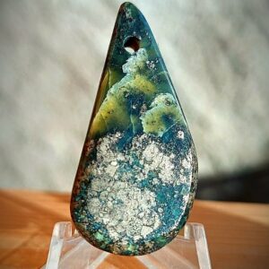 Pendentif Serpentine avec Pyrite